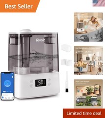 6L Smart Humidifier & Essential Oil Diffuser – Whisper-Quiet for Babies & Plants