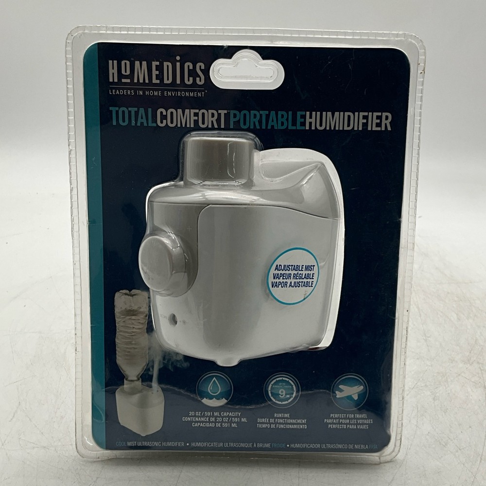 Homedics Total Comfort Portable Personal Travel Ultrasonic Mist Humidifier New
