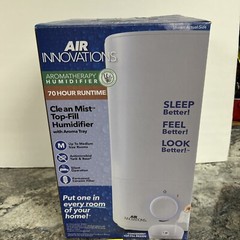 Air Innovations Clean Mist Aromatherapy 70hr Top Fill Humidifier 1.32G White