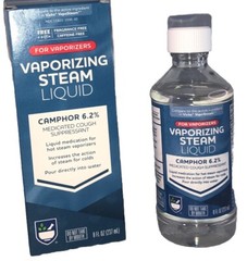 Vaporizing Steam Liquid For Vaporizers-Camphor Medicated Cough Suppressant 8oz