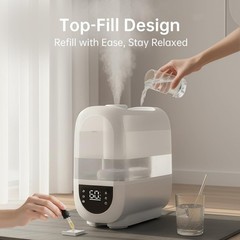6L Humidifiers for Bedroom Large Room & Essential Oil Diffuser, Top Fill