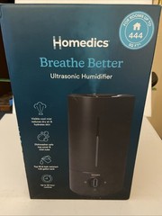 HoMedics Breathe Better Ultrasonic Humidifier Black 1.05 Gal 3 Mist