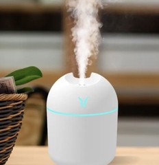 New In Box Mini Humidifier Oil Diffuser With Night Light And USB Cord White