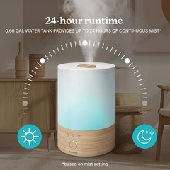 Ultrasonic Cool Mist Humidifier W/ Auto Shut Off Night Light Whisper Quiet New