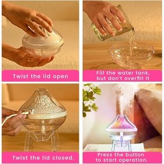 Cool Mist Humidifier Quiet Operation Auto-Off 7 Color Mood Light Home Office New