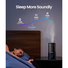 Quiet Ultrasonic Humidifier W/ Adjustable Mist Auto Shut Off 320sqft Bedrooms US