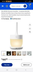 Miro NR MAX Ultrasonic Humidifier Completely Washable Premium Cool WALMART 195$