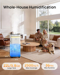 YOKEKON Humidifier Large Room 5.8Gal/22L, 2500 Sq.Ft. Cool Mist Humidifiers for