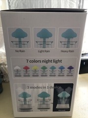 Rain Cloud Humidifier Aroma Diffuser LED Night Light with 7 Colors