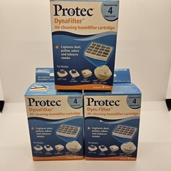 Protec DynaFilter 4 Humidifier Air Cleaning Cartridge 3-Pack Fits Vicks Kaz CVS