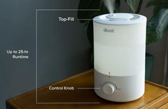 LEVOIT – Humidifiers for Bedroom – Quiet (3L Water Tank) – Cool Mist/Top Fill/Es
