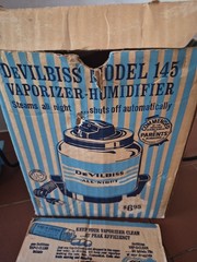 Vintage DeVilbiss No. 145 Vaporizer Humidifier Aqua Blue Manual & Box Tested
