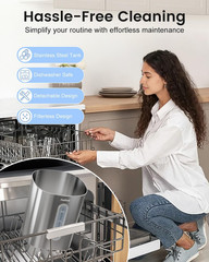Stainless Steel 4L Cool Mist Humidifier, Easy Clean for Home & Nursery