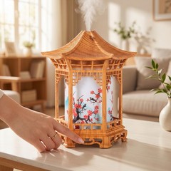 Lantern Humidifier Decorative Humidifier with Ambient Light Desktop for Bedroom