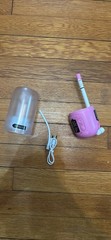 Mini Ultrasonic Humidifier Pink Plastic, Automatic Shut Off, USB Portable