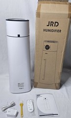 JRD Tower Ultrasonic Humidifier White, Remote, Adjustable Humidity, Timer, 8L