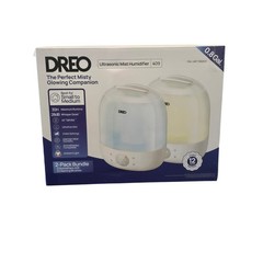 Dreo Ultrasonic Mist Humidifier 409 2Pack Bundle 0.8 Gal Quiet Ambient Light New