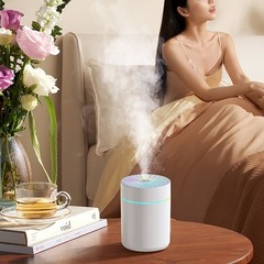 180ML USB Mini Humidifier Home Air Purifier Diffuser Cool Mist Black 1PC 80g