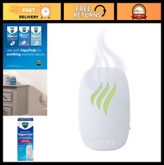 Waterless Vaporizer with Night Light & VapoPads for Cold & Flu Relief – 1 Count