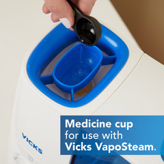 Vicks Warm Moisture Humidifier VWM845 1 Gallon Filterless White Blue *NEW
