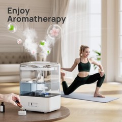 Large Room Cool Mist Humidifier 6L Top Fill Essential Oil Diffuser, Quiet 50H Ru