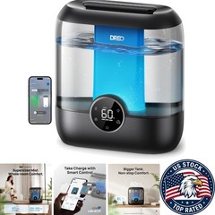 Top Fill Smart Humidifier with App Control – 500 sq ft Coverage, 60H Run Time