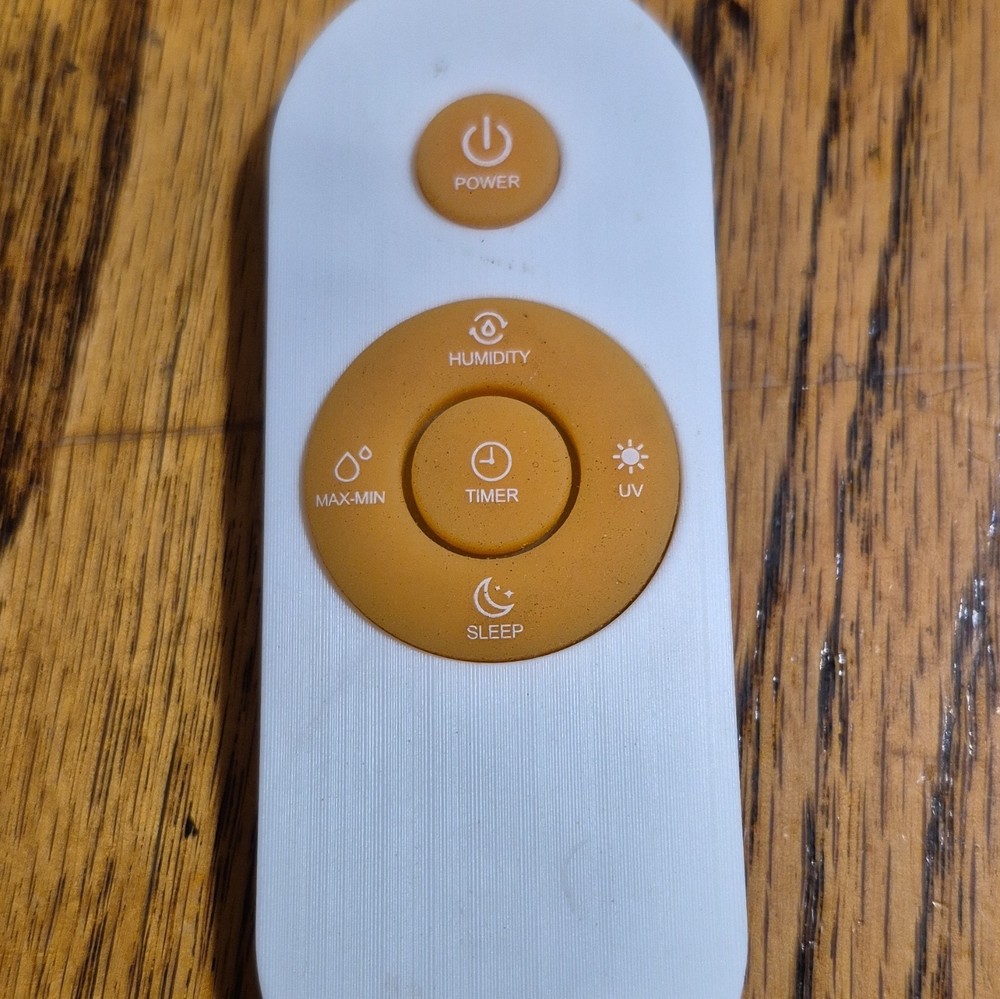 Humidifier Remote Control Ultrasonic Timer Sleep Mode UV Buttons White/Orange