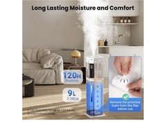 Humidifiers for Bedroom 2.38Gal/9L Top Fill Cool Mist Humidifier for Large Room