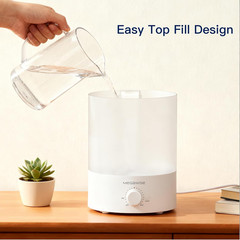 2 Pack 3.5L Ultrasonic Cool Mist Humidifier – Top-Fill, Essential Oil Diffuser,