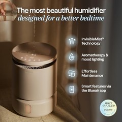BLUEAIR DreamWell Top-Fill Mist-Free InvisibleMist Humidifier Beige 48Hr