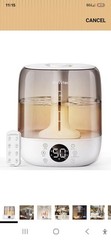 Provirtec HC-02 Cool/Warm Mist Humidifier 6L w/ Remote, Auto & Timer