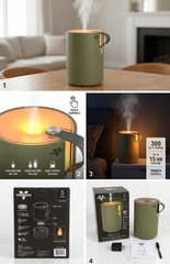 Vornado VOTIV 4 Ultrasonic Cool Mist Humidifier — Whole Room with Flameless Cand