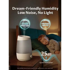 0.66 Gal Ultrasonic Humidifier with Diffuser 270 Sq Ft 7 LED Colors 25Hr Runtime