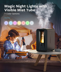 6L Humidifiers for Bedroom, Cool Mist Top Fill Humidifier with Aroma Diffuser, H