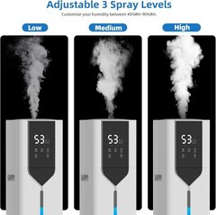 10L/2.6Gal Smart Humidifiers for Bedroom Large Room, 100H Runtime