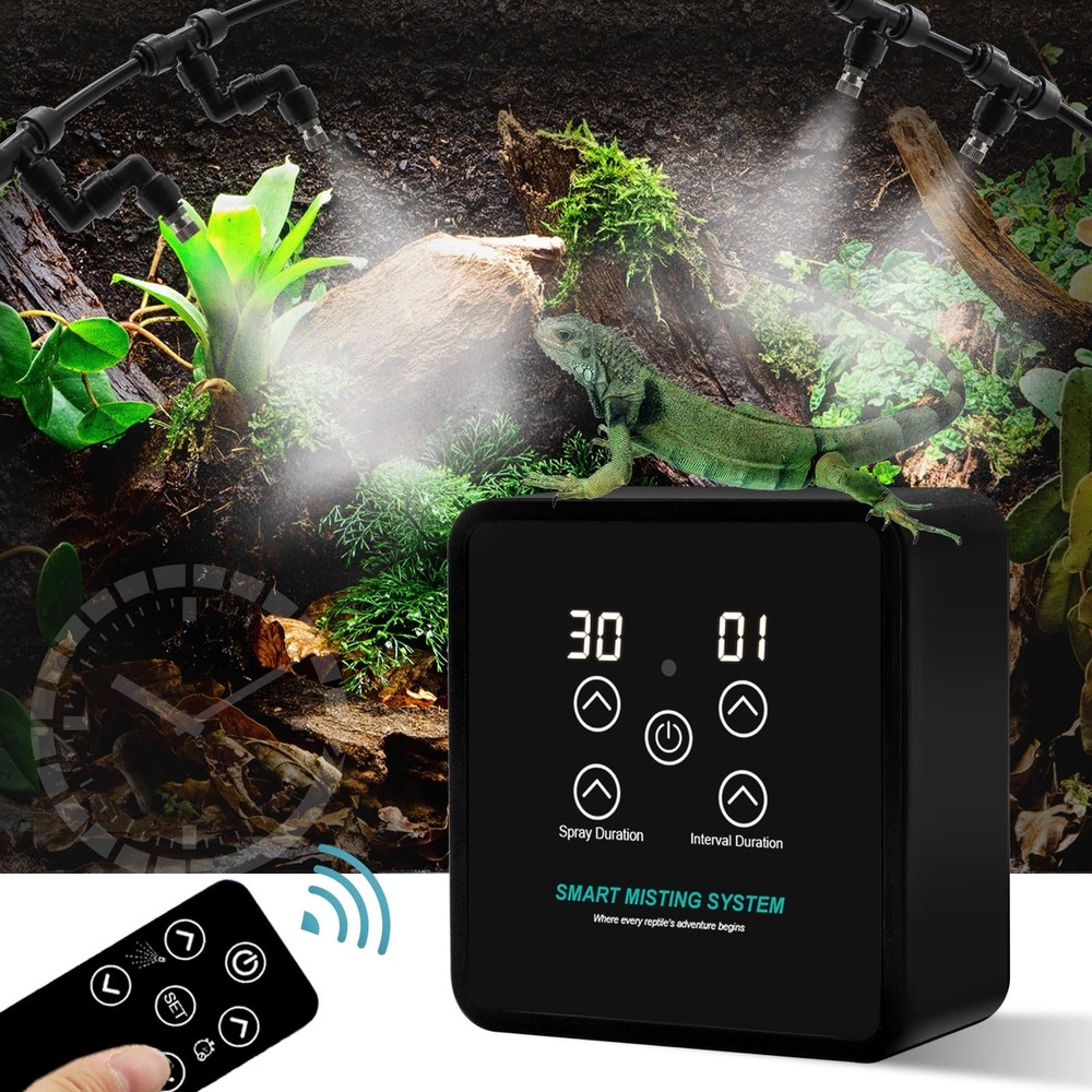 MECESOR Automatic Reptile Mister Humidifier with Timer,Programmable Terrarium…