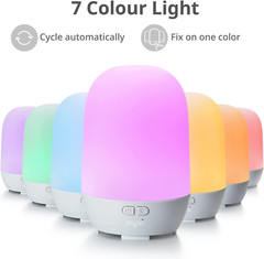 Humidifier Essential Oil Diffuser Cool Mist 100Ml 10+ Hours with 7 Colors LED Li