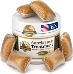 Septic Tank Treatment – 1 Year Supply of Easy Flush Live Bacteria Packets (12 Co
