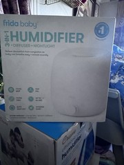 Frida Baby 3-in-1 Cool Mist Humidifier Diffuser Night Light 0.6 Gal White