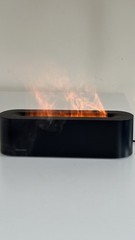 Flame Air Humidifier Aroma Diffuser LED Fireplace Mist USB Essential Oil