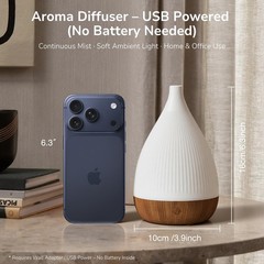 SOULORIGIN Ultrasonic Essential Oil Diffuser, Home Wood Grain (Dark)