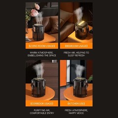3l USB Air Humidifier Cool Mist Diffuser Essential Oil Aroma Home Office Bedroom