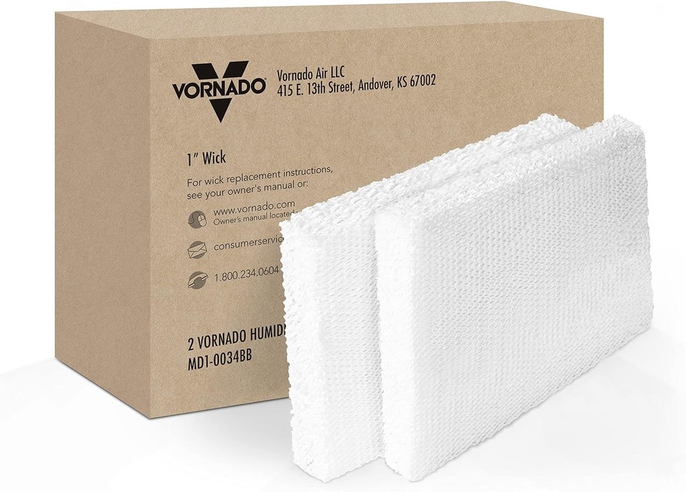 Vornado MD1-0034 Replacement Humidifier Wick (Pack of 2) , 2), White