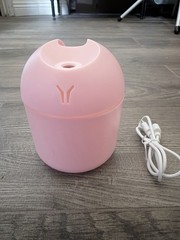 Elegant Pink Mini Humidifier – USB, Auto Shut-Off & Colorful Night Light Feature