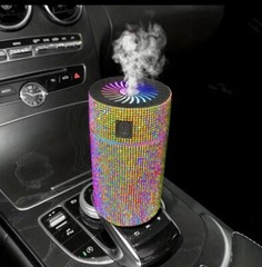 Luxury Rhinestone Car Diffuser Humidifier With Led