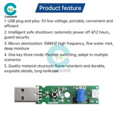 USB DC 5V Ultrasonic Mist Maker Atomizing Module Humidifier DIY Kits 108KHZ