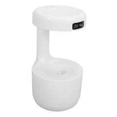 2-800ml Anti Gravity Humidifier With LED Digital Clock For Bedroom
