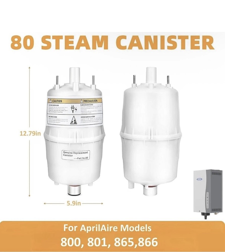 2 Pack 80 Replacement Canister for AprilAire 800 Steam Humidifier Model 865 800