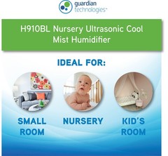 Pure Guardian H910BL Ultrasonic Cool Mist Humidifier, 14 Hrs. Run Time, 210 S…