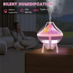 300ml Humidifier Diffuser Good for Home and Plants LED Colorful Gradient Light